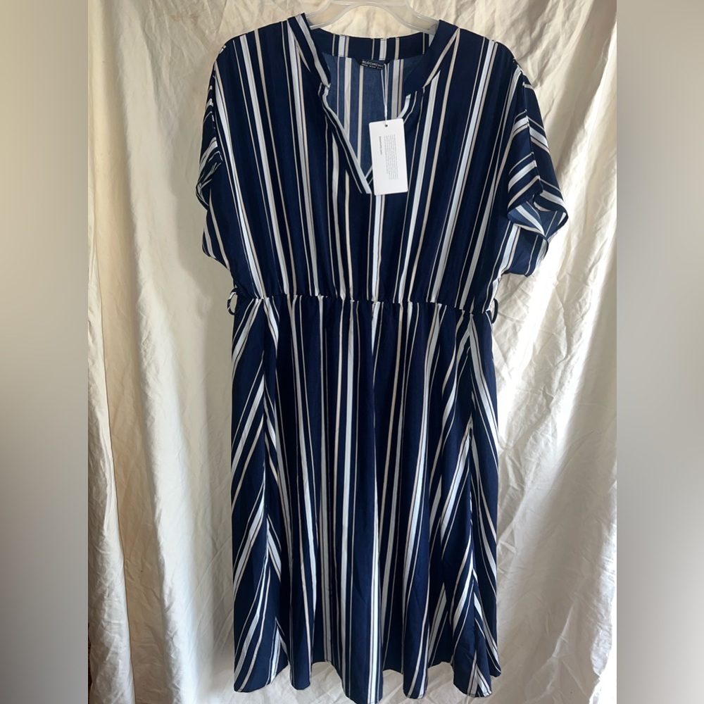 Bloomchic striped midi dress